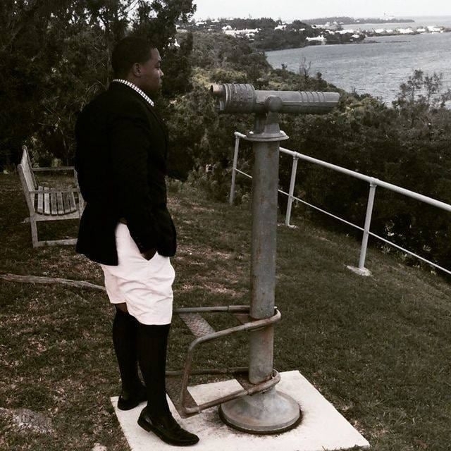 Maurico Symons overlooking the Bermuda coastline